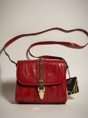 NWT Milly "Victoria" Red Leather Crossbody Bag!!
